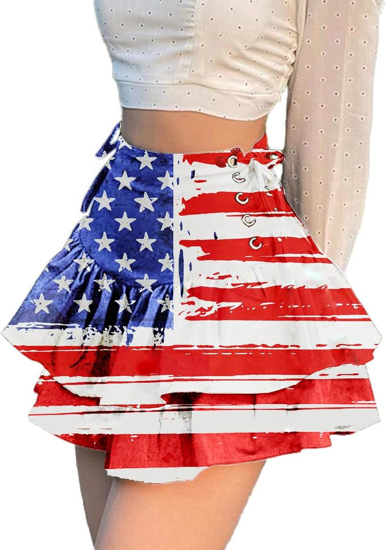 TSMNZMU Women's Goth Mini Skirts - Punk Grunge High Waist Emo Alt Mall Gothic Harajuku Lolita Skirts (Zzz-flag Skirt), Small  TSMNZMU Women's Goth Mini Skirts - Punk Grunge High Waist Emo Alt Mall Gothic Harajuku Lolita Skirts (Zzz-flag Skirt), Small