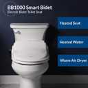 Bio Bidet Bliss BB1000 Warm Water Bidet Seat, Air Dryer, Heated Seat with Slow Close Lid, Remote Control, Round