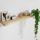 Solid Wood Floating Shelves For Wall, 48W x 9D x 1.56H Large Wall Shelves for Living Room Bedroom Bathroom Kitchen Drcor Storage with Invisible Heavy-Duty Metal Bracket, Natural, Set of 1