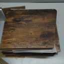 PAG Wood Desktop File Holder Organizer Mail Sorter with Drawer, for File Folders, Mails, Envelopes, Mailing Supplies or Magazines, 6 Compartments, Antique Brown