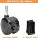 70360 Locking Caster w/Insert for Weber Genesis 300 Grill Parts Genesis E310/320 S330, for Weber BBQ Wheel Replacement Grill Spirit Parts Spirit E210 E310 for Webber Summit Grill Parts(2007-2011),4PCS