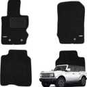 WENNEBIRD Superior Carpet Floor Mats for 2021-2026 Ford Bronco 4-Door (Not for Bronco Sport), 0.6-Inch Ultra-Thick, Noise-Reducing, All-Weather Waterproof Anti-Slip – 4-Pc Set