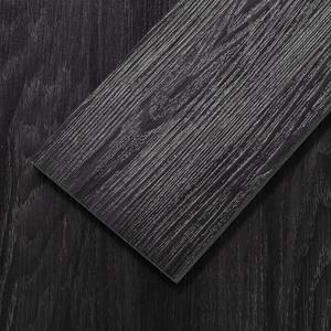 Peel and Stick Floor Tile Wood Grain Look 36"x6", 18 Sq.Ft Black Grain, 12 pack
