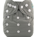 ALVABABY Baby Cloth Diaper 6 Pack with 12 Inserts One Size Cloth Diaper Covers Adjustable Washable Reusable for Baby Girls and Boys (01 Pure Color)