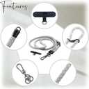 Cell Phone Lanyard Crossbody Rope Around the Neck Wrist Strap for Most Smartphone Case Headset Keychain Offices ID - Camo White (47")