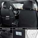 Coverado Seat Covers, Car Seat Covers Full Set, White Car Seat Cover, Auto Seat Covers Front Seats Rear Seat Cover, Luxury Car Seat Cushion,Leather Seat Cover Seat Protector Universal Fit Most Cars