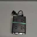 Surge Protector Power Strip, 8 Widely Outlets with 4 USB Ports(1 USB C Outlet), Addtam 3-Side Outlet Extender Strip with 5Ft Extension Cord, Flat Plug, Wall Mount for Dorm Home Office, Black