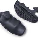 Rubber Gym Grips  Fingerless Workout Hand Grips for Men & Women, Large Size Anti-Slip Grip Pads for Weight Lifting, Crosstraining, Bodybuilding, Deadlifts, Palm Protection for Strength Training (Black)