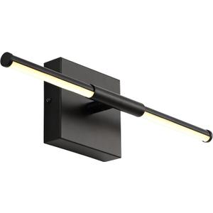 JONATHAN Y JYL7039C Makena 16.25" Modern Minimalist Dimmable Integrated LED Metal Wall Sconce, Bedroom, Bathroom, Living Room, Dining Kitchen, Black
