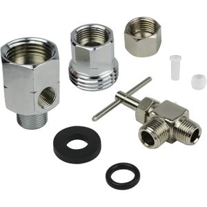 APEC Water Systems Feed Water Adapter 1/2" & 3/8" for Undersink System (SADDLE-FEED-1238)