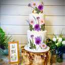 JeVenis Purple Wildflower Cake Toppers Wildflower Decor Baby In Bloom for Baby Shower Birthday Bridal Shower Wedding Party Decoration