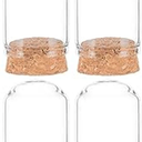 BENECREAT 4 Pack 20ml Glass Jars Bottles, Glass Display Cloche Dome Decoration Bottles 1.95x1.2" with Cork Stoppers for Party Favors, Arts Projects, Home Decoration