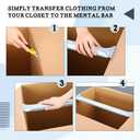 Zonon 10 Pack 20 Inch Length Wardrobe Hanger Bar for Wardrobe Moving Boxes Steel Hanger Bar for Packing Moving Capacity 150 Pounds (Does not Include Boxes)