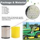 Z355E Air Filter Oil Filter Replacement for John Deer Z335E Z345M Z345R Z345 Z225 Z235 Z355R E120 Z335 Z355 Z335M 17.5hp 19.5hp 20hp 21hp Engine Parts Tune Up Kit for 4648 Mower