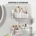 Nieifi Adhesive Wall Shelf, Shower Shelves, Shower Organizer for Bathroom Organization (A-Clear, 2 pieces)