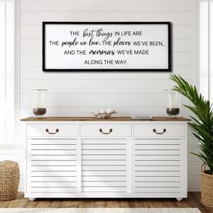 The Best Things in Life Framed Wall Art, 40''15'' Rustic The Best Things in Life Sign for God Jesus Christ Prayer, Horizontal Holy Inspirational Family Home Decor