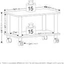 Furinno Turn-N-Tube 3-Tier Toolless Multipurpose Printer Stand Display Storage Shelf