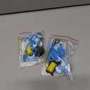 2 x 5Pcs 0.4in/10mm Diameter Cute Silicone Straw Covers Cap for Stanley Cup, Dust-Proof Drinking Straw Reusable Straw Tips Lids. (Jerry & Smurf Family)