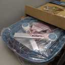 Baby Walker with Wheels 4 in 1 Foldable Activity Center with Mute Wheels Adjustable Heights Anti-Fall Activity Center for Boys Girls Safe Infant Toddler Walker with Footrest for 6-24 Months (Blue)