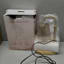 Candle Warmer Lamp with Timer - Electric Candles Wax Warmers Glass Lamps for Jar Candles Burner Adjustable Height and Dimmable Light Modern No Flame Scented Candle Warming Lantern, Amber