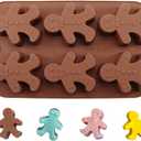 Meltset Silicone Baking Mold Gingerbread Man Chocolate Mold DIY Soap Mold
