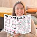 3 x Happy 21st Birthday Card Gift for Women,Funny 21st Birthday Party Decorations for Her,Jumbo Birthday Gifts for Girls, Best 21 Year Old Birthday Gifts for Daughter, 10.6 x 7.9 inches