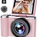 4K Digital Camera for Photography and Video, 56MP Autofocus Vlogging Camera with 3" 180 Flip Screen, 16X Zoom Compact Point and Shoot Camera for YouTube, Travel & Daily Content Creation