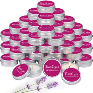 MTLEE 50 Pcs Fuchsia Wedding Candles Gift Wedding Favors Baby Shower Gifts for Guests 1 oz Lavender Scented Soy Wax Candles Bulk Aromatherapy Party Favors for Bridal Baby Shower