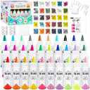 30 Colors Tie Dye Kit, Tie Dye Set for Kids, Pre-Filled Tye Dye Bottles, Non Toxic Permanent Fabric Dye Art Set, Easy DIY Fabric Art - Create Fun (30 Colors)