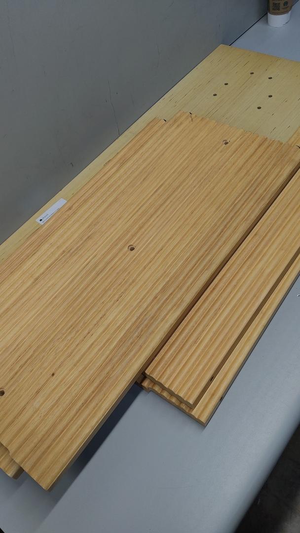 Fluted Console Table - Natural Oak 107X36