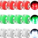 Glooglitter 9 Pcs Navigation Lights Kayak Lights for Night LED Boating Lights with 3 Modes Safety Boat Lights and Stern Battery Operated for Boat Pontoon Yacht, Red, Green, White
