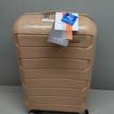 Traveler's Choice Pagosa Hardshell Expandable Luggage with Spinner Wheels, Latte Beige, 22-Inch Carry-on
