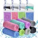 Cooling Towels - 8 Pack Cooling Towel(40"x12"), Cooling Towels for Neck and Face, Microfiber Soft Breathable Cooling Towel for Hot Weather