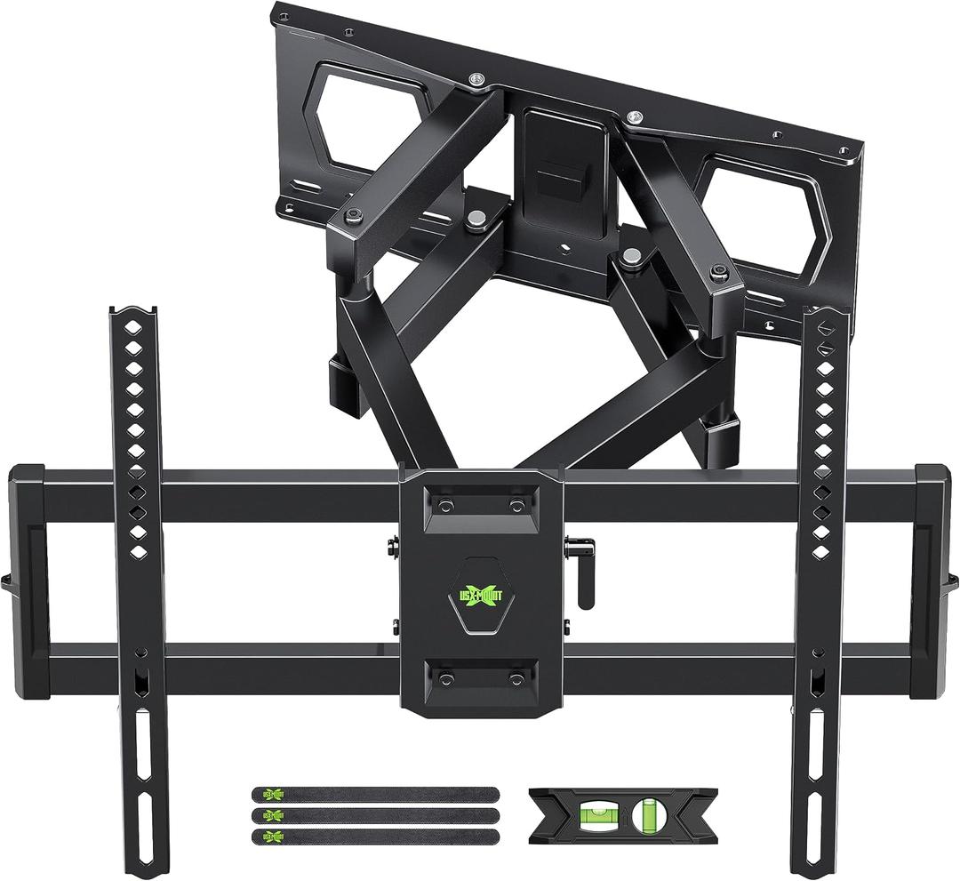 Full Motion TV Wall Mount for Most 37"-84" Flat Screen TV, Swivel or Tilt TV Wall Bracket with Dual Articulating Arms, for 12"-16" Wood Studs, Max VESA 600x400mm, Load 120 lbs by USX MOUNT