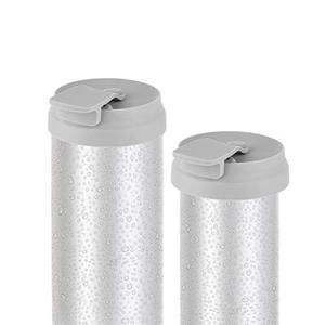 CM Silicone Slim Can Lids Beverage Can Lid Cover Protector for Slim Can and Skinny Can Hard Seltzer, Soda, Beer, Energy Drinks, Juice (Gray (2 Pcs))