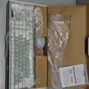 Wireless Keyboard and Mouse Combo, Full-Sized Wireless Keyboard and Adjustable DPI Mouse, 2.4GHz USB Receiver, Silent Keyboard and Mouse for PC, Windows, MAC, Desktop, Laptop (Avocado Green)