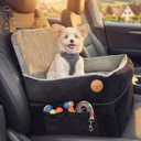 Elevated Dog Cat Car Safety Seat - Waterproof,Black