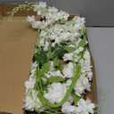 Uznaeoi White Delphinium Artificial Flowers,6PCS Silk Larkspur Flowers Bulk 42.5 in Long Stem Fake Hyacinth Flowers for Tall Vase Table Centerpiece Wedding Home Decoration(White)