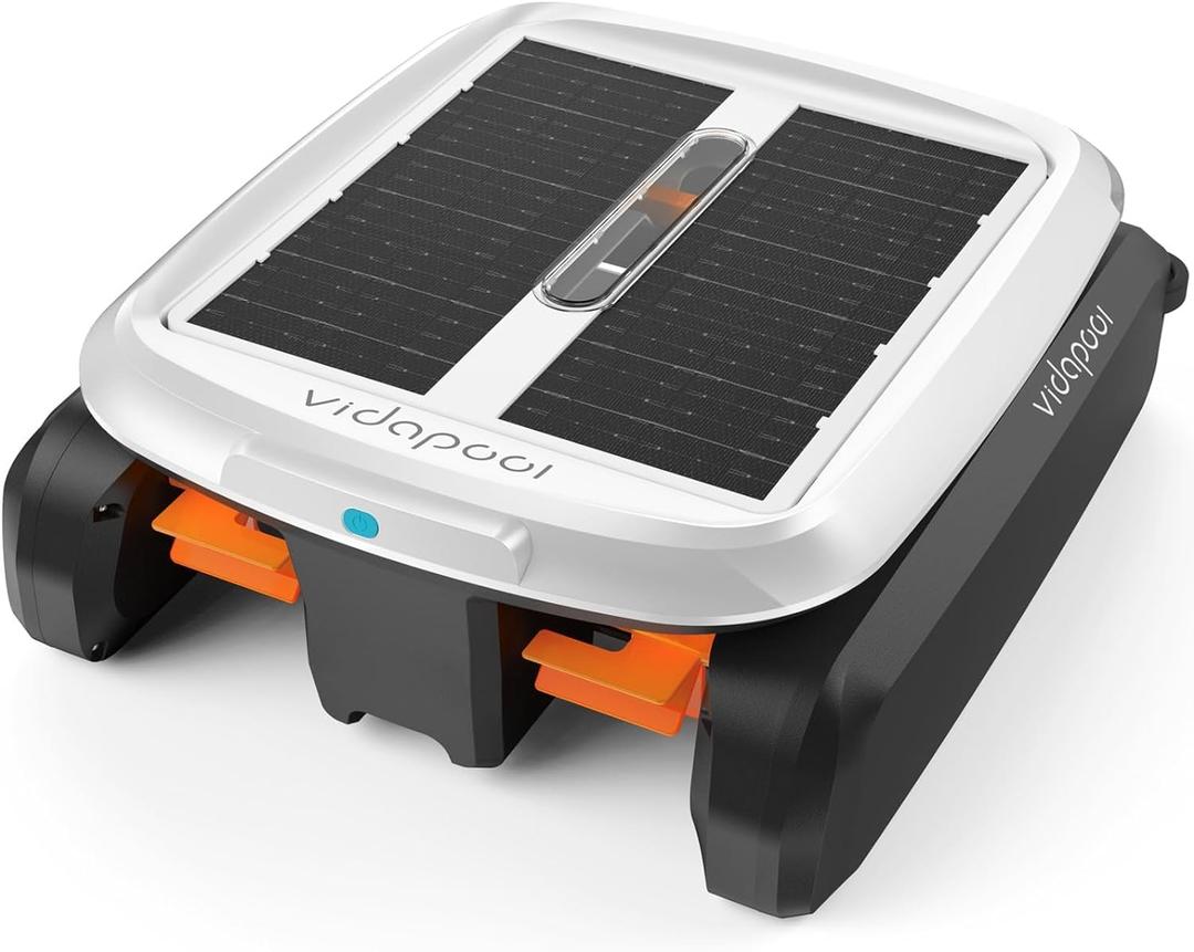 Solar Powered Automatic Robotic Pool Skimmer Cleaner,Solar Pool Surface Cleaner Dual Mode with Obstacle AvoidanceIdeal for All Swimming Pool