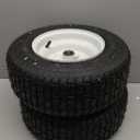 GICOOL 13x5.00-6 Rubber Lawn Mower Tire and Wheel, 2 Pcs Replacement 13x5-6nhs Riding Mowers Lawn Pneumatic Tire with Bearing Bore 3/4" & 5/8", 3" -4.5" Centered Hub