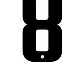 2 x 5" Aluminum House Numbers, Black Metal Address Door Numbers, Metal House Address Number for Outside, Modern Apartment Street Mailbox Number (8)