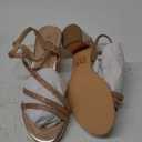Trary Strappy Heels for Women, Sandals Women Dressy, 2.16 inch Low Block Heels for Women (8, Rose Gold)