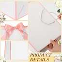 Tosstuki 36 Pack Thank You Gift Bags with Handle 3 Sizes Welcome Bags Thank You Return Gifts with Bow Ribbon for Birthday Party Wedding Bridesmaid(Pink)
