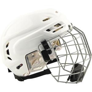 Ice Hockey Helmet Breathable Hockey Helmet with Cage for Youth Adult (Small, White)