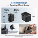Universal Travel Adapter Worldwide, GaN Fast Charging with PD 3.0 USB-C & USB-A Quick Charge Ports, All-in-One International Power Plug Adapter Converter AC Wall Charger for Europe USA UK AUS Black