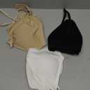 INIBUD Bralettes for Women Triangle Padded Bralette Deep V Seamless Bras No Underwire Comfortable Wireless Everyday, Size: Large