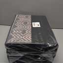 MontVoo Outdoor Rug Carpet Waterproof 5x8 Outdoor Patio Rug Mat Reverisble Plastic Straw Outdoor Rug for RV Camping Picnic Beach Balcony Boho Pink Grey