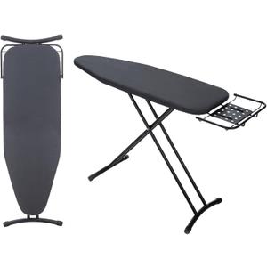 Ironing Board 48"x15" with Iron Rest, RAINHOL Black Full Size Iron Board