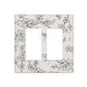 Vintage Country Floral Flower Butterfly Double Rocker Light Switch Plates Outlet Covers Decorative Electrical Wall Plate Receptacle Switchplate Decorate Plug Cover For Bathroom 4.6 * 4.5 Inch