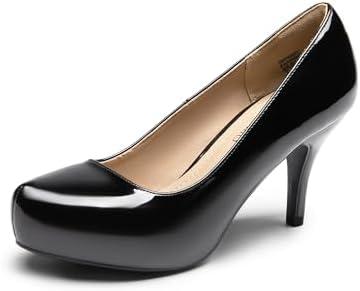 DREAM PAIRS Tiffany Women's Classic Elegant Versatile Low Stiletto Heel Dress Platform Pumps Shoes size 10